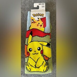 Pokemon Pikachu Crew Socks Fits